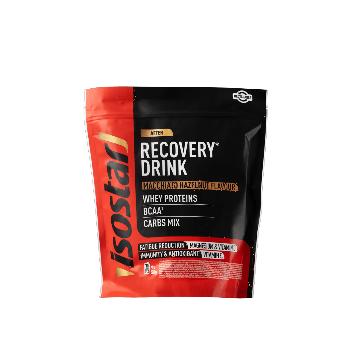 Isostar Long Energy Recovery Powder Macchiato Hazelnut 450g