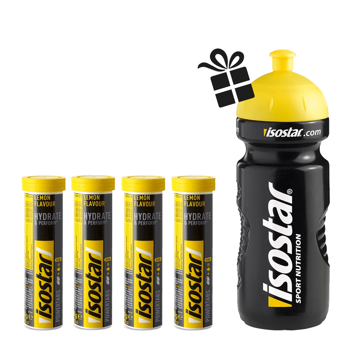 Isostar Powertabs Lemon 4x Set + Bidon 1 Stk
